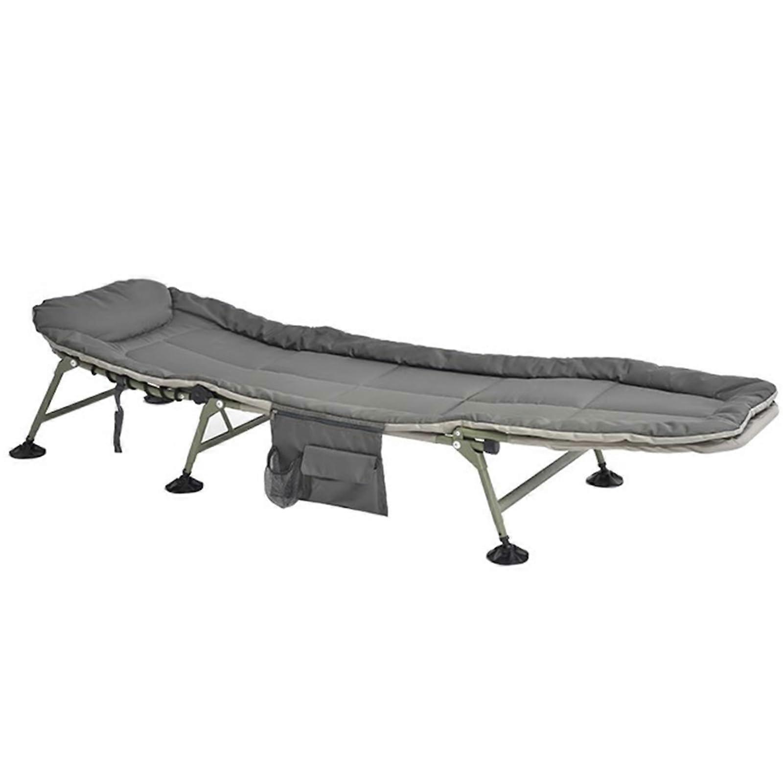 Folding Bed Camping up to 110 kg, 6Level Adjustable Backrest, Outdoor Garden Balcony