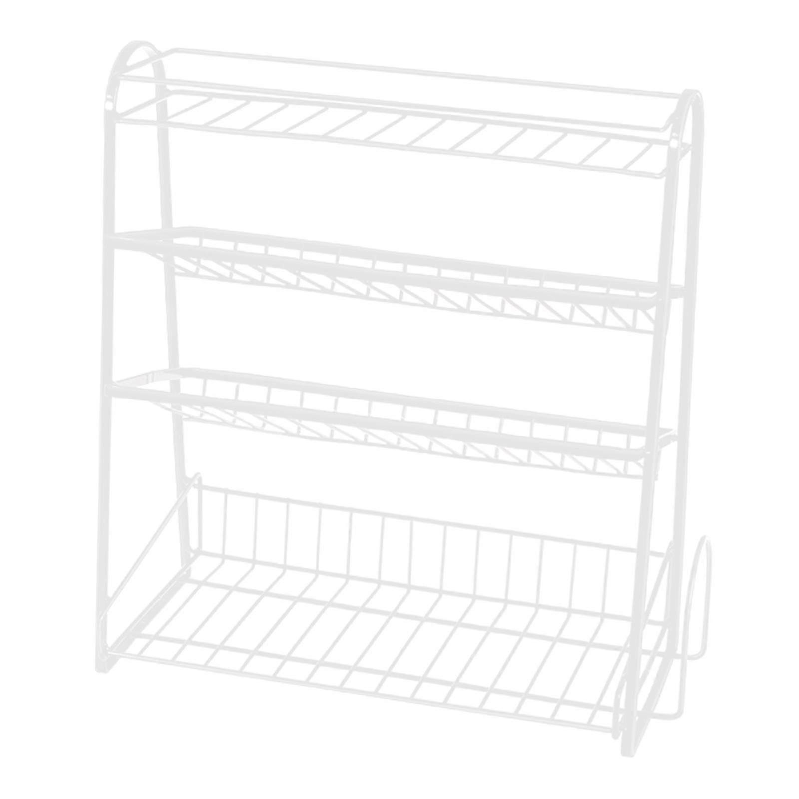 4 Tier Spice Rack Seasoning Rack 4 Space Tier Saving Iron Portable Sink Shelf