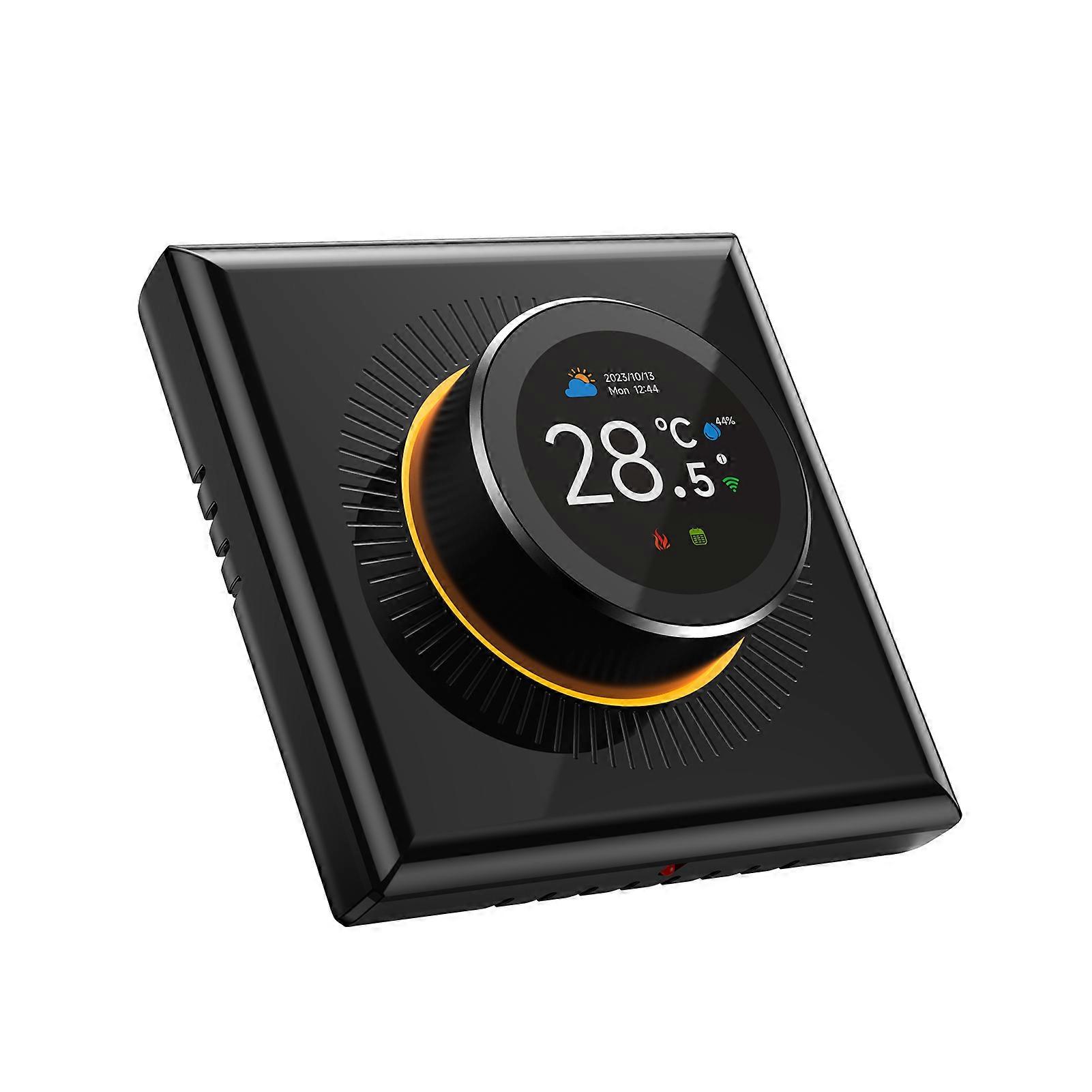 TUYA Smart Thermostat for Home 1.32'' Screen WIFI Temperature Controller with 7 Ambient Lights for Water/Electric Floor/Gas Water Boiler Heating