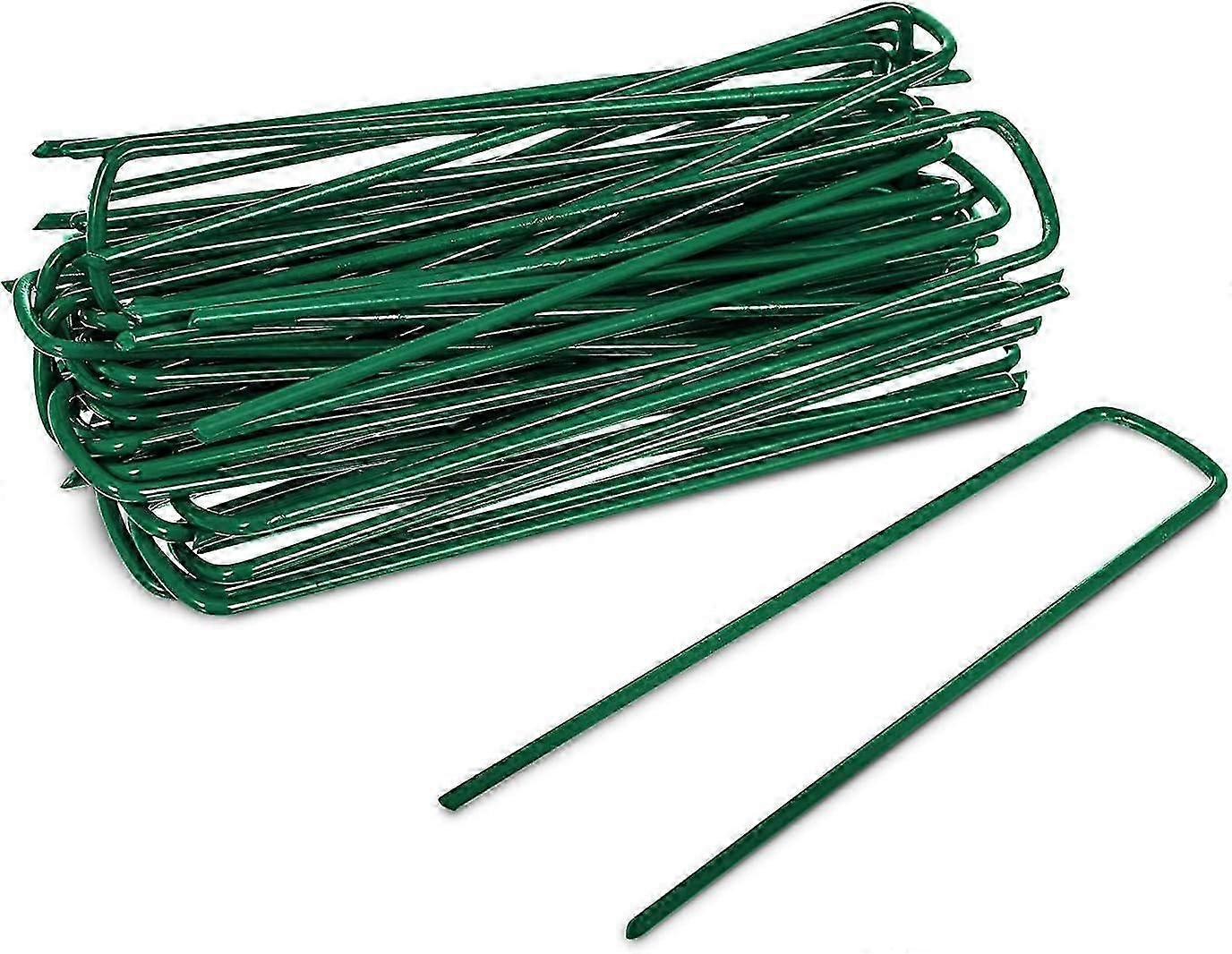 Pack of 50 U Pins for Grass Turf, Galvanized Metal Tent Pegs Suitable for Various Applications