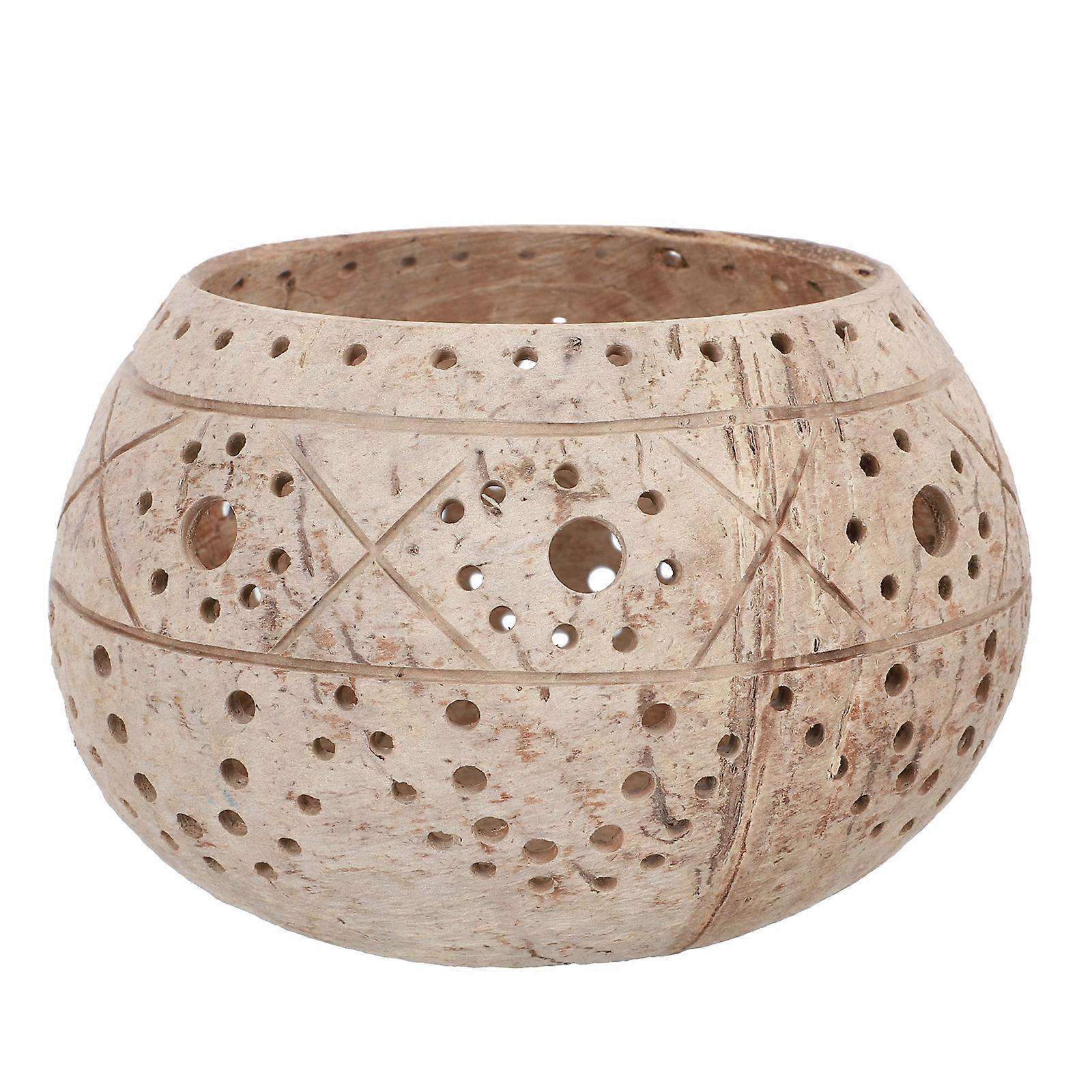 Decorative Candleholder 1Pcs Coffee Coconut Shell Candlestick Desktop Decor