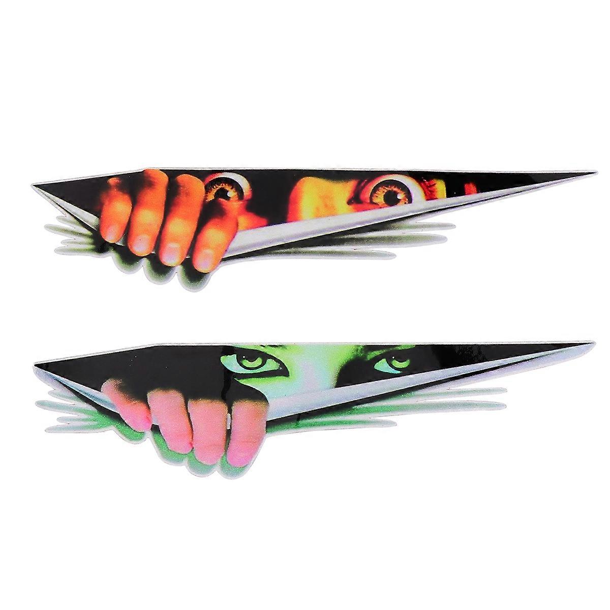 2Pcs Eyes Design Car Decal Creative Sticker Window Decoration for Vehicle