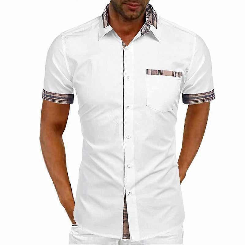 Men's Summer Solid Color Short-sleeved Shirt