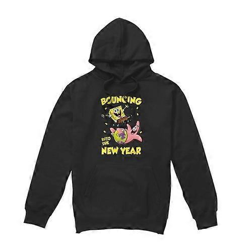 SpongeBob SquarePants Mens Bouncing Into The New Year Hoodie