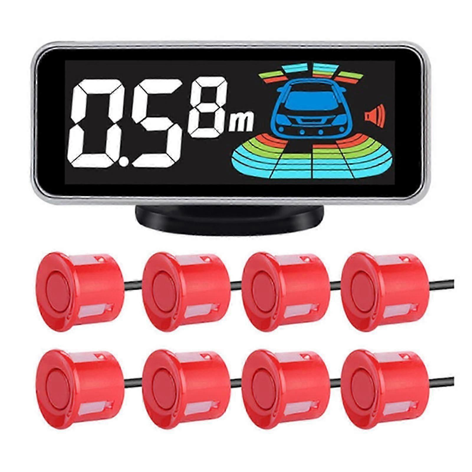 Led Display Front Rear Car Reversing Radar Set Adjustables Volume Car Reversing Buzzer For Car Vehicle Suv