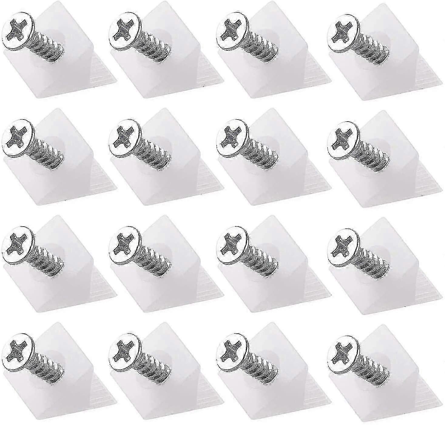 100pcs Drawer Support Repair Kit for Sagging Bottom, Plastic Angle Brackets with Screws