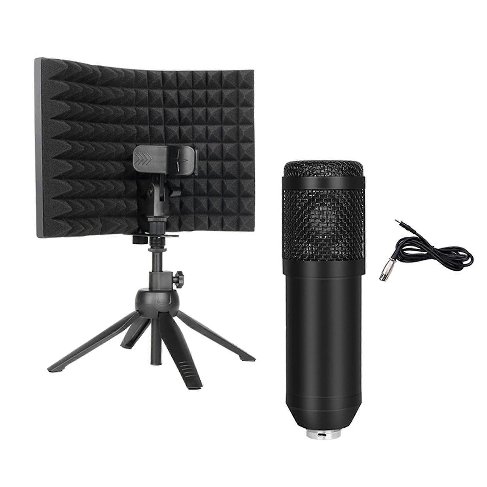 5pcs Condenser Microphone Bundle, BM Mic Set for Studio Recording & Brocasting