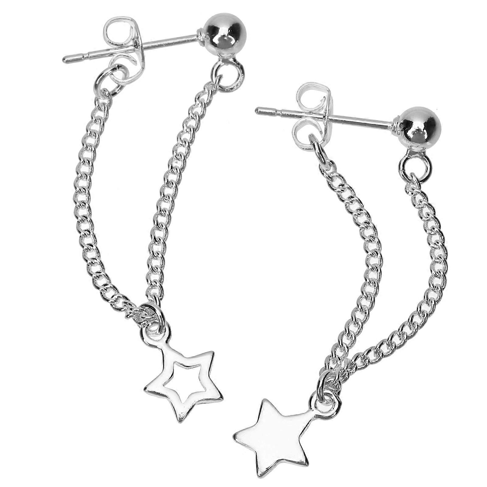 Here's a polished and engaging product description for your **"1 Pair Asymmetrical Star Drop Earrings"**:
✨ **1 Pair Asymmetrical Star Drop