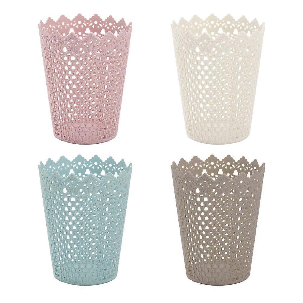 Desktop Storage Baskets Plastic Storage Bins Round Shape Adults Office Use