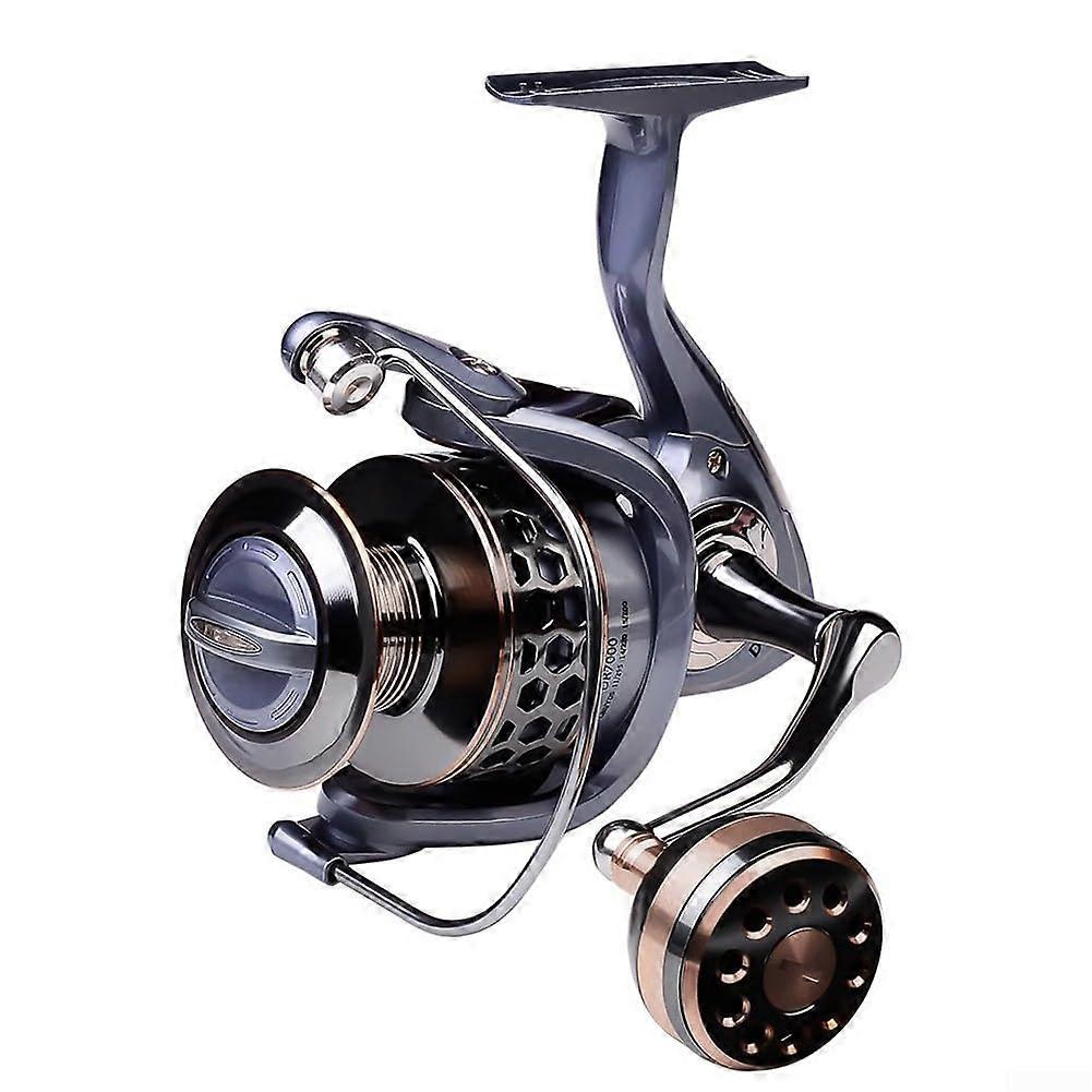 DR Series fishing reel with aluminum handle, smooth 3BB operation and max. 510 kg pulling force for fishing trips 4000