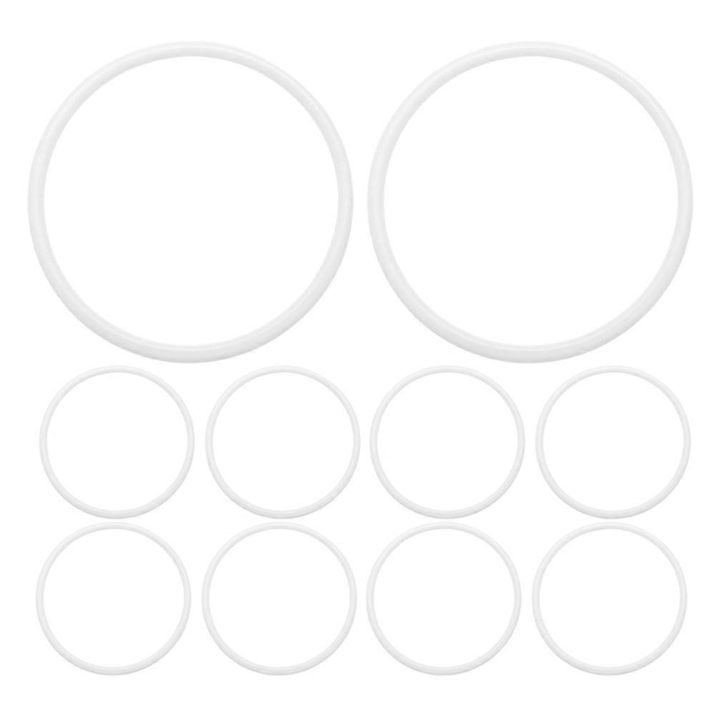 Macrame Hoops Diy Accessory Wreath Ring Plastic For Craft Supplies Large Size Circle Shape Simple Design 10Pcs