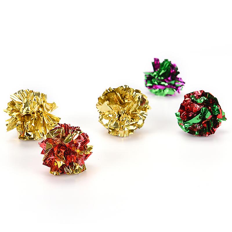 Mylar Crinkle lyd Baller for Katt 10 stk