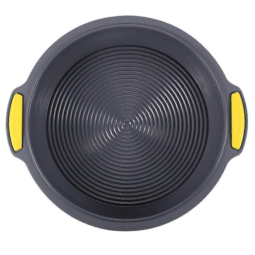 Heat Resistant Non Stick Silicone Round Cake Pan with Handles for Baking Bread and Cakes – Home Kitchen Use