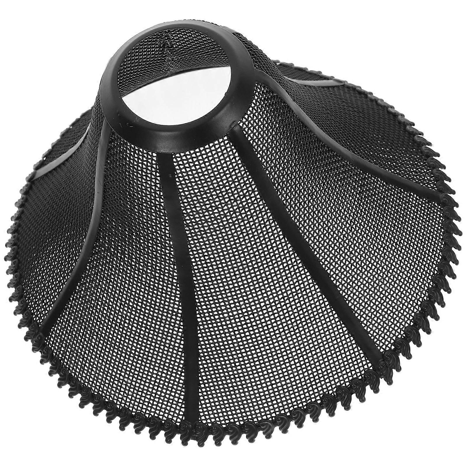 Hanging Lamp Shade Replacement Metal Lampshades For Ceiling Lights Retro Design Black Iron 19.10X19.10X11.70CM Lighting 1Pack