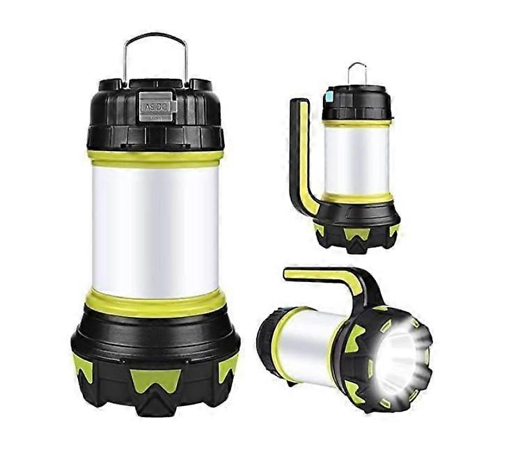 Flashlight LED Searchlight Bright Handheld Light White Light Rechargeable LED Searchlight Lantern Outdoor Emergency Torch Lamp Camping Work Light(Gree