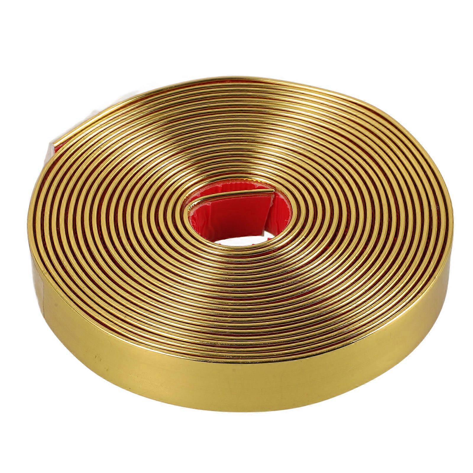 Self Adhesive Mirror Border Trim Flexible Caulk Strip for Wall, Tile & Ceiling Edges Gold Molding for Smooth Surfaces No Residue Home Decor