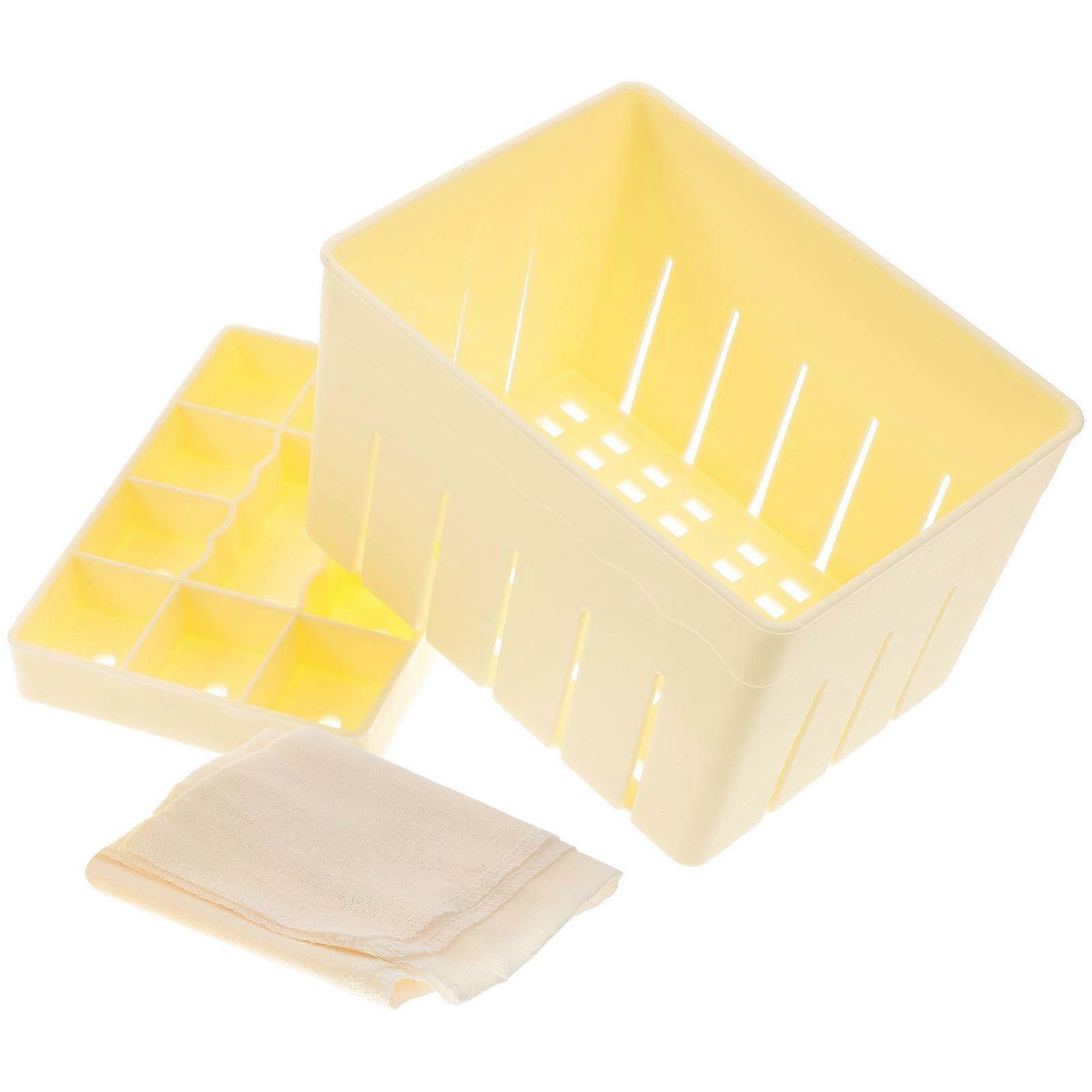 Homemade Tofu Maker Tofu Mold With Filter Cloth Square Shape Kitchen Tool 1 Set
