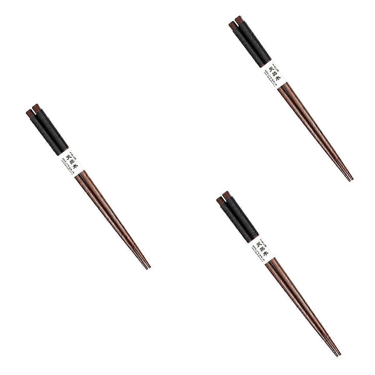 1 Pairs Japanese Wood Chopsticks Value Pack Cooking Black