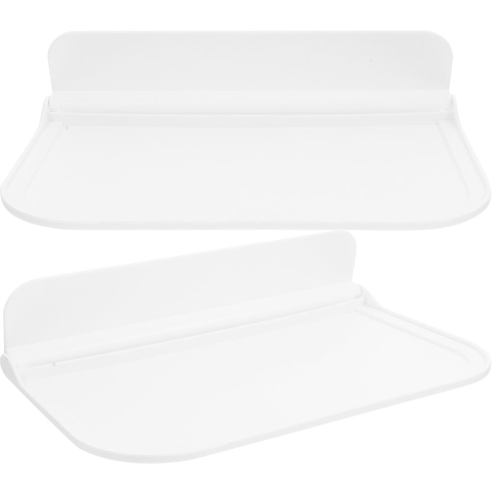 Bathroom Shelf Organizer 2Pcs White PP Space-Saving Foldable Hanging Shower Shelf