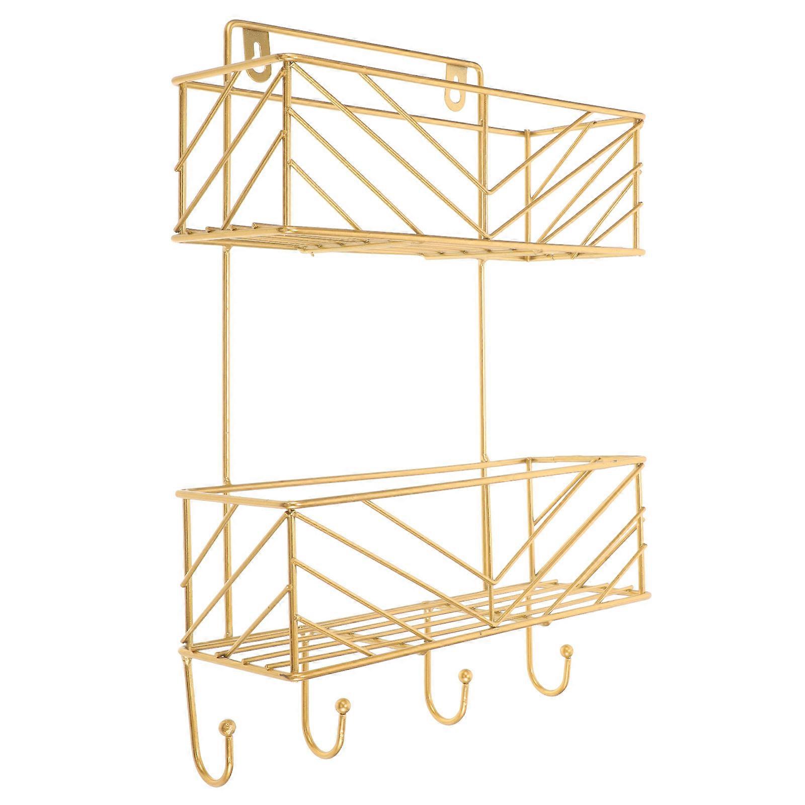 Utility Shelf Iron Craft Storage Racks Bathroom 37X24X9CM Home Use 1Pack