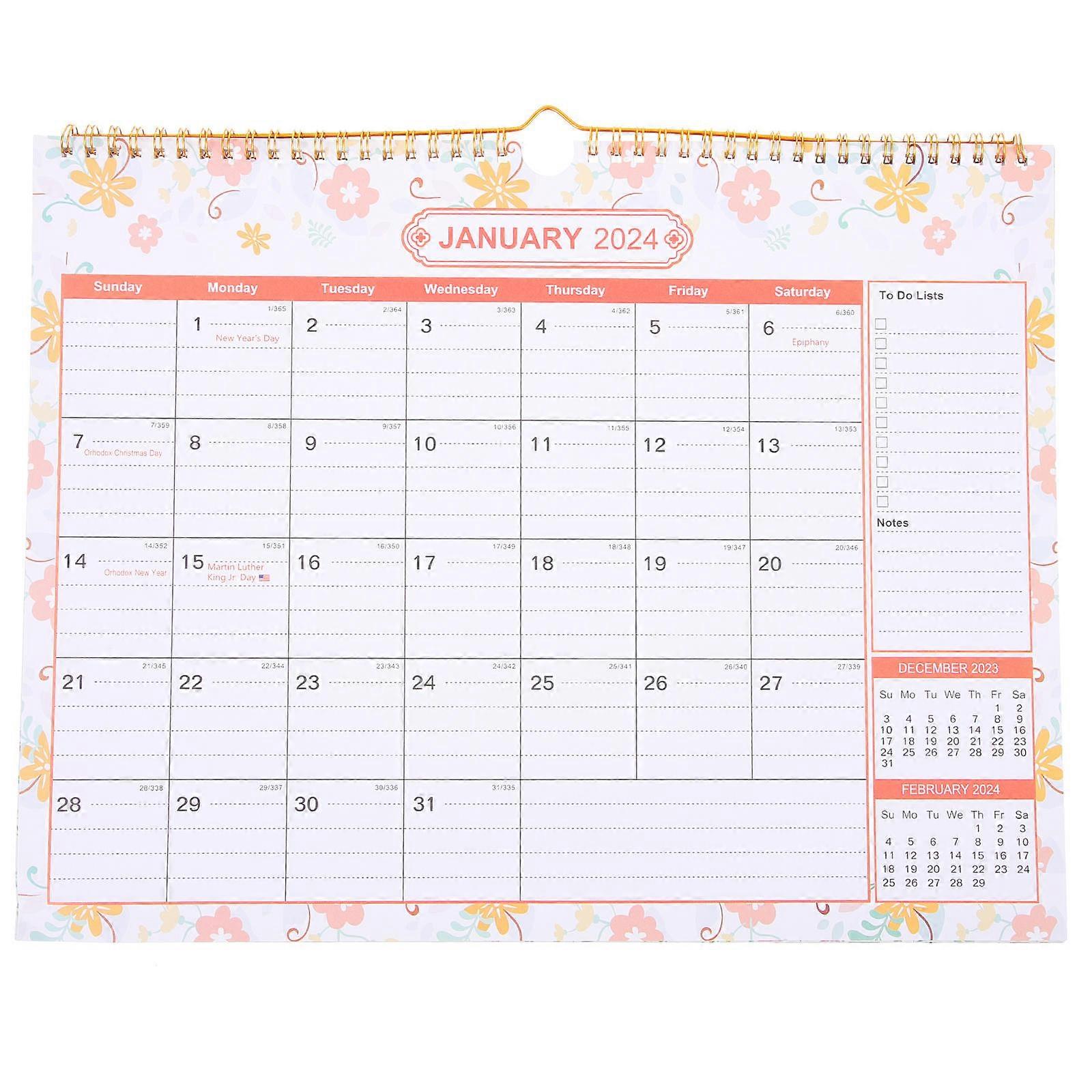 Countdown Daily Use Calendar Wall Hanging Calendar For Friends Simple Design 1Set
