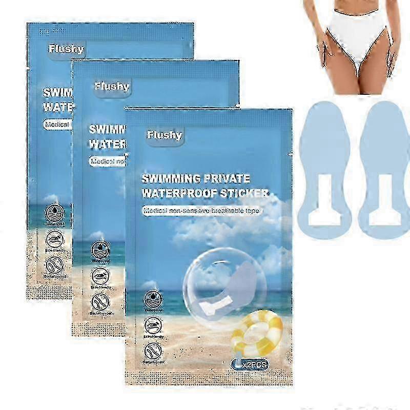 6 قطع للنساء بقع خاصة مقاومة للماء تمنع الأوساخ ملصقات خاصة صديقة للبشرة للسباحة النساء ملصقات خاصة
