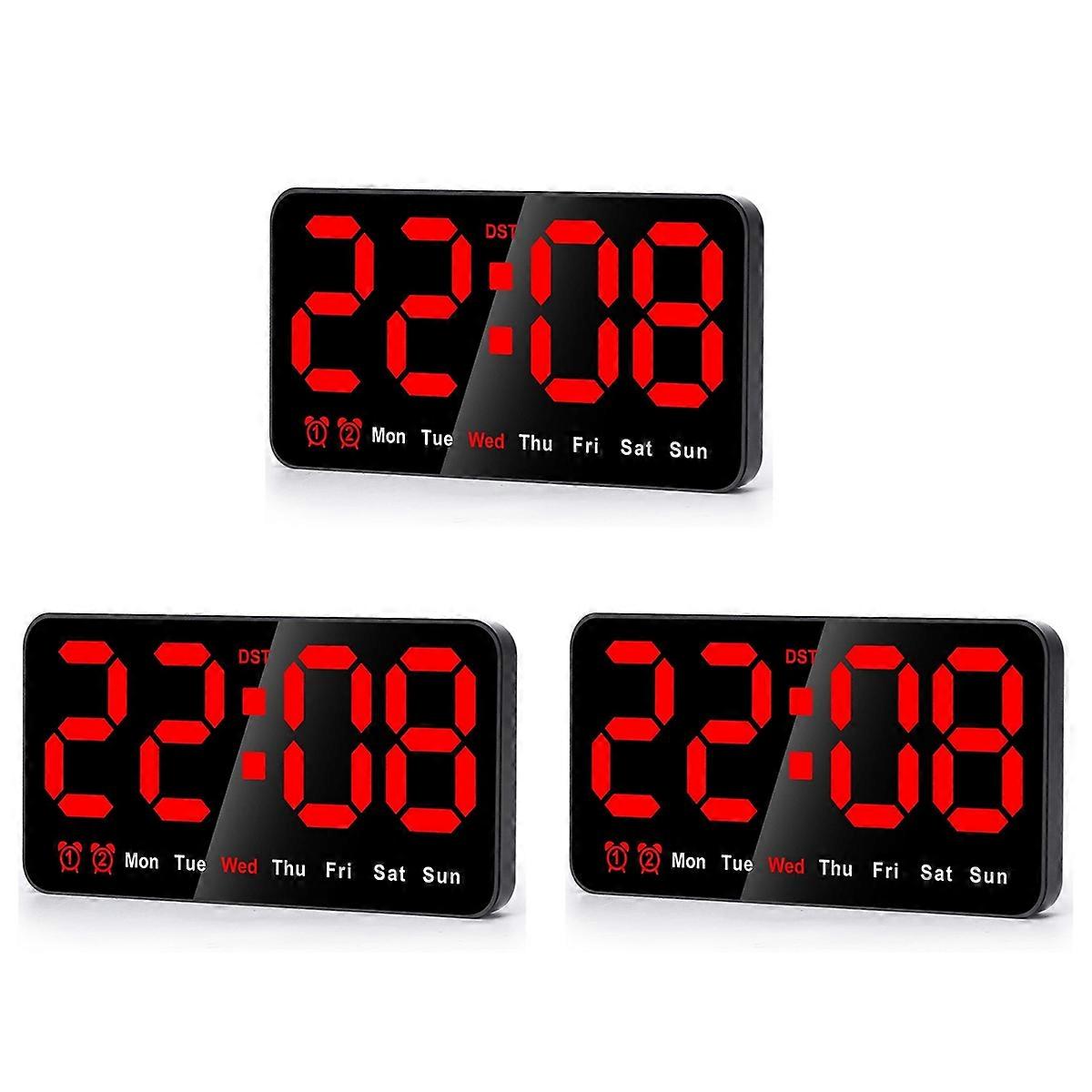 Digital Wall Clock, 9Inch LED Digital Clock(Red)