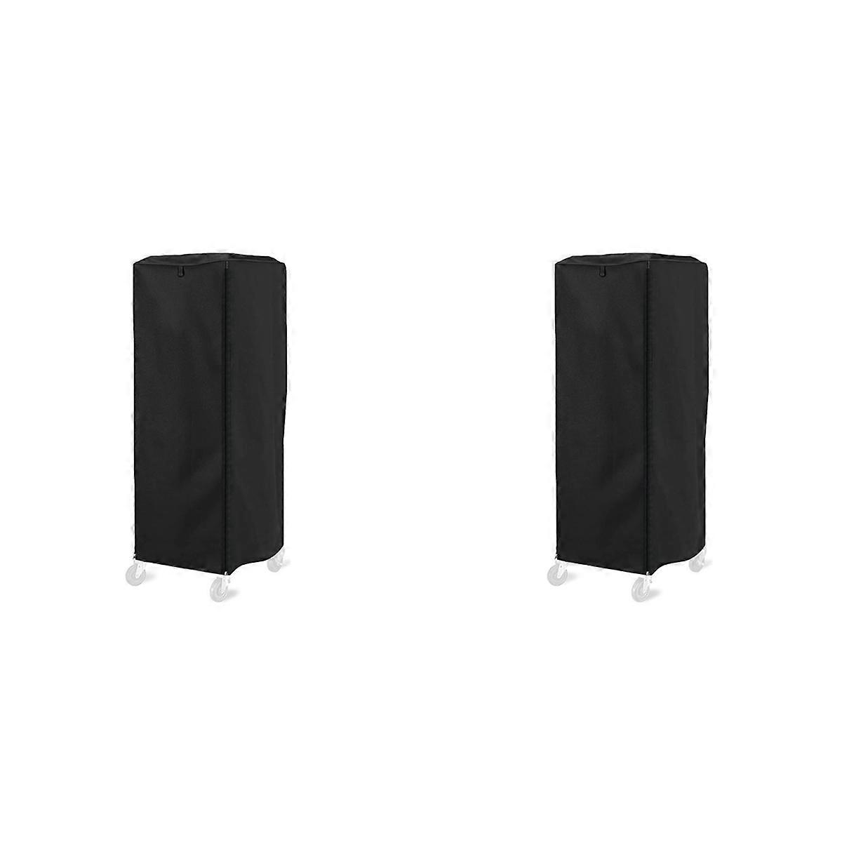 2X Bun Pan Rack Cover,High Density Waterproof and Dustproof Bread Rack Cover,23 X 28 X 64Inch,Bakery