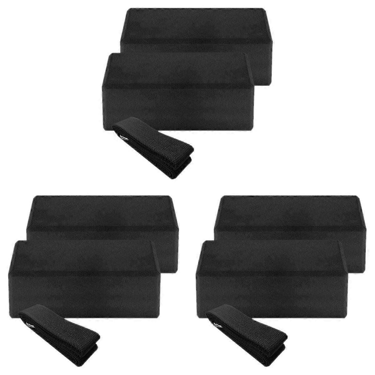 2Pcs Yoga Block and Yoga Strap Set, High Density EVA Foam Block