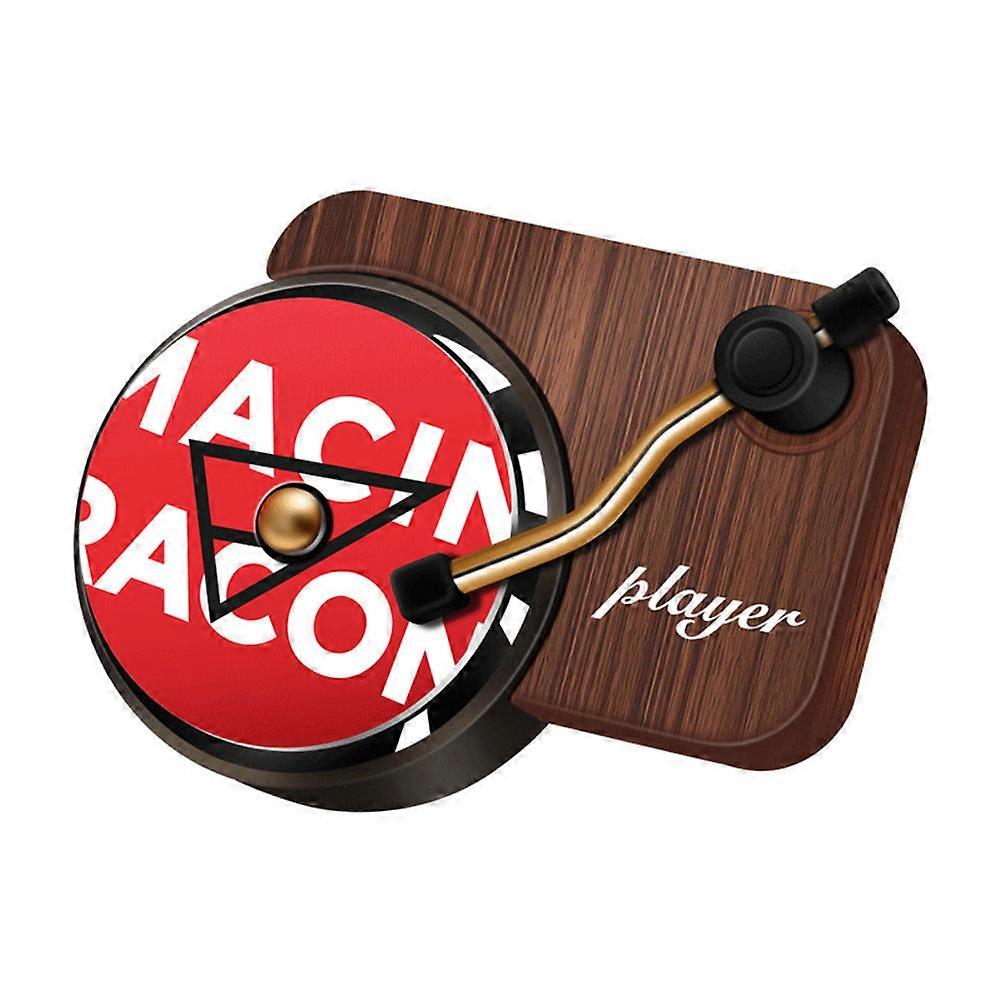 Car Fragrance Tablets Record Player Shape Car Air Freshener Driving 6.2X4.6cm 1 Set