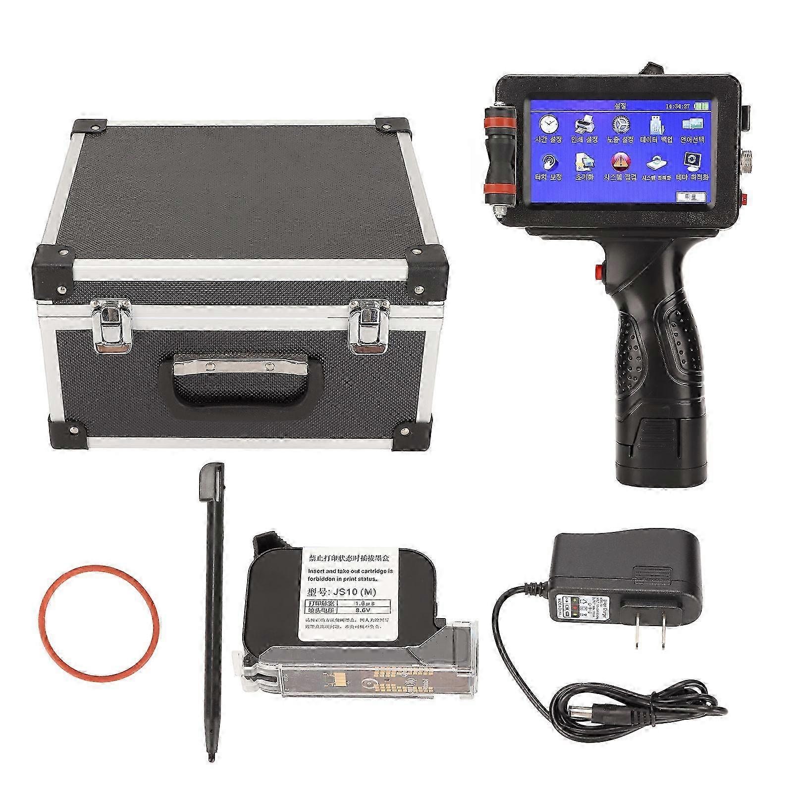 Handheld Inkjet Printer Inkjet Printer With 4.3in Lcd Touchscreen Quick Drying Handheld Printer For Date Label 100?240v Us Plug