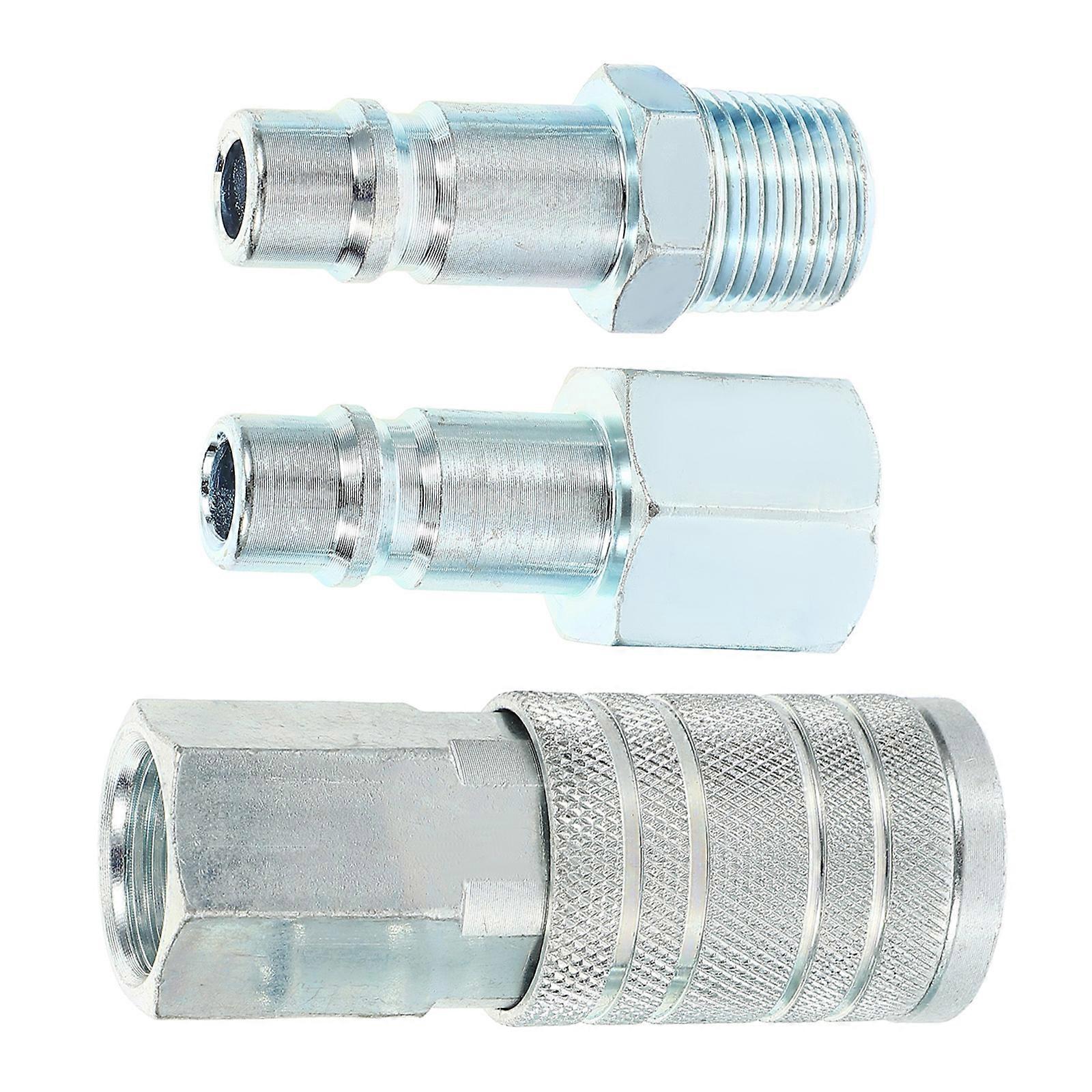 Quick Connector Hose Barb Fitting for Pipe 3Pcs Iron Straight Barb Joint Adapter