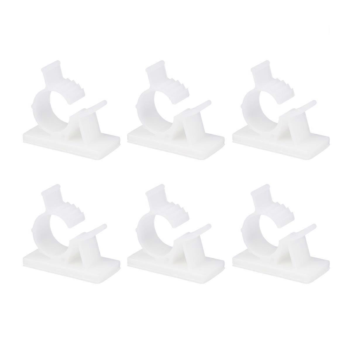 Wire Clamps Adhesive Wall Mounting Cable Clips White XXL 20Pack