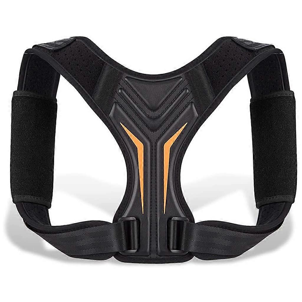 Posture Correction Back Brace, Adjustable Upper Back Support for Shoulders, Spine Corset, Size L, Black