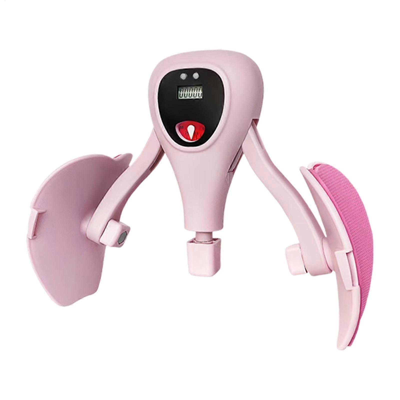 Oberschenkelmuskeltrainer – Digital Display Beckenbodentrainer für Hüfte und Becken in Pink, Starker Muskelaufbau, Fitnessgerät