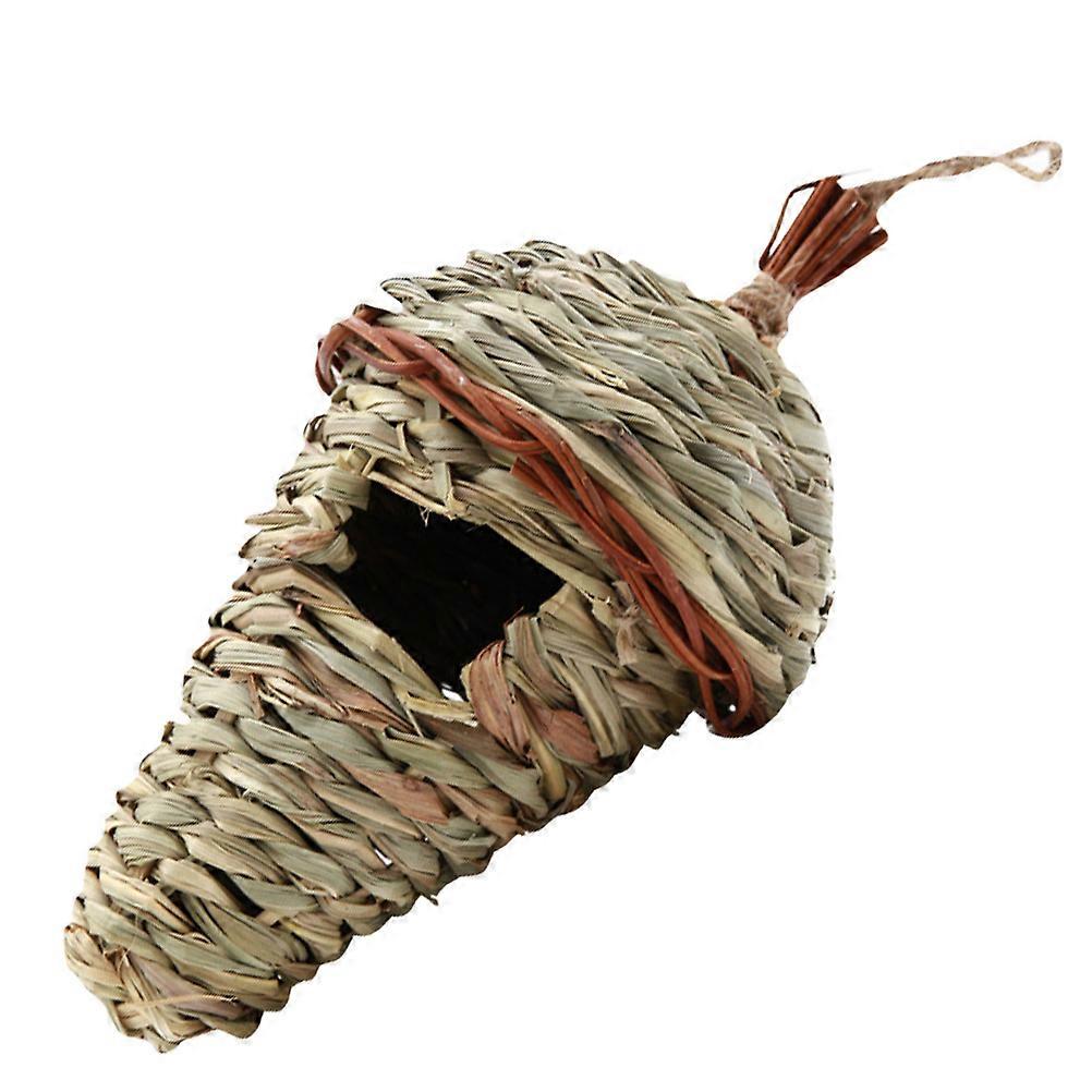 Bird Nest Decorative Handmade Knitted Bird Nest Model for Indoor Scenes Multi 24x13.8cm 1Set