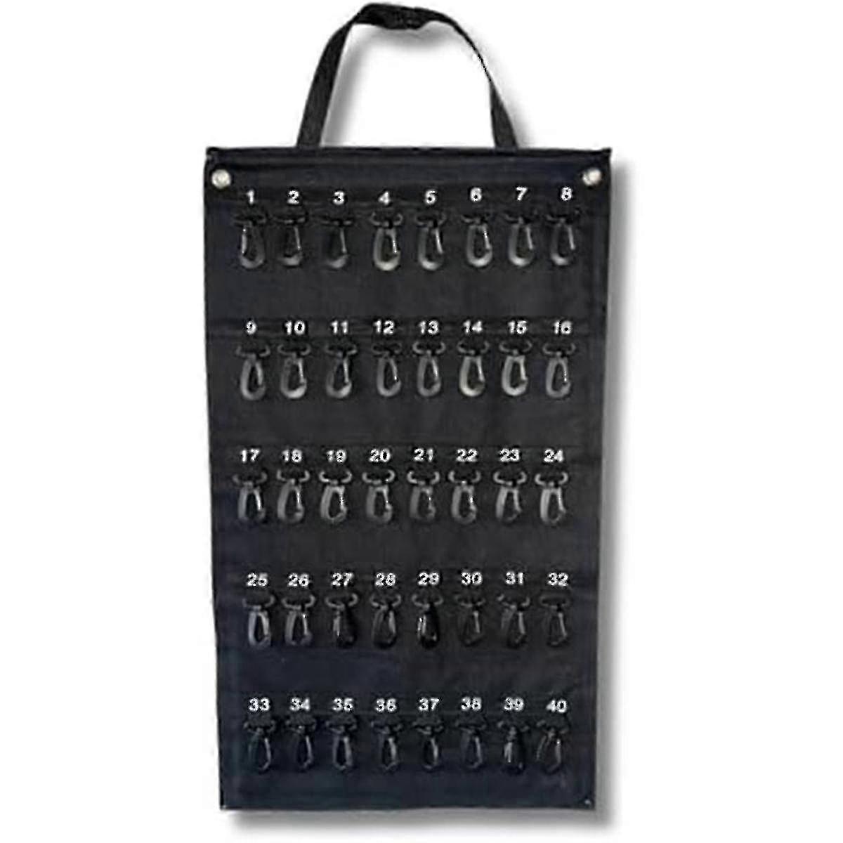 Versatile Roll-Up Key Storage Box for Home Office, Weatherproof Portable Design, Holds 40 Keys with Security Hook, Compatible with Various B