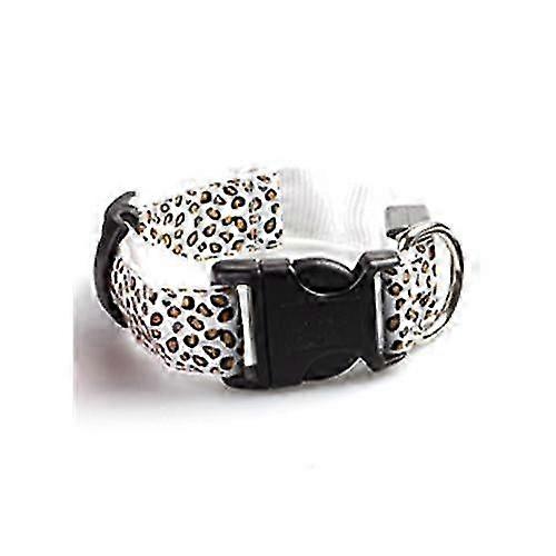 Collier de chien lumineux en nylon réglable pour animaux de compagnie pour la sécurité nocturne