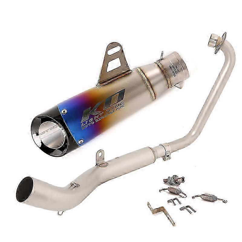 Full Exhaust System Header Mid Link Pipe Muffler Escape Slip On for Compatible Motorcycle Models 21-22