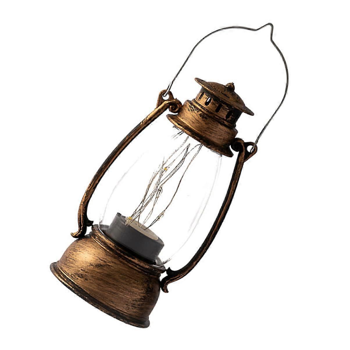 Vintage Flickering Lamp Flame Light for Decoration Retro Table Lamp in Antique Design Warm Light for Home Desktop Decoration in Nostalgic Style