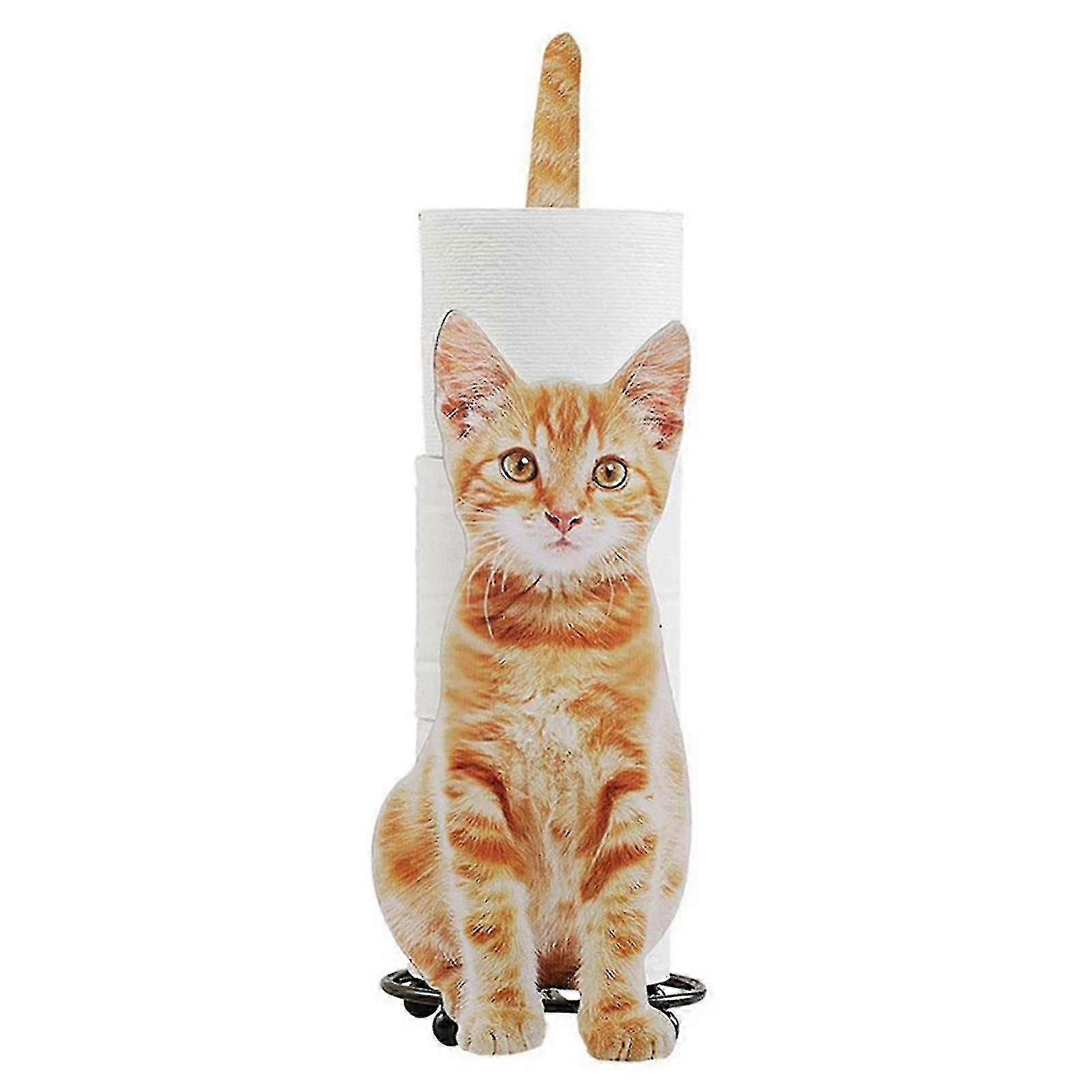 猫形卫生纸架储物架非常适合爱猫人士,是家庭浴室使用的完美礼物