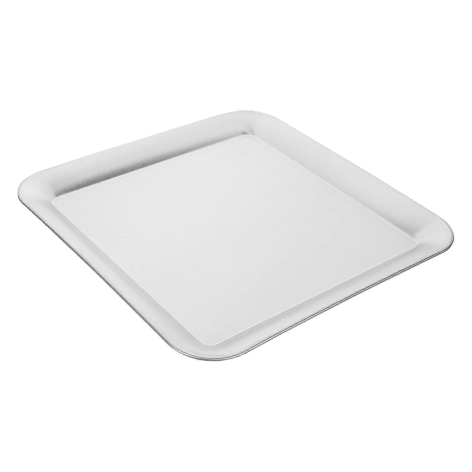 Stainless Steel Square Dessert Tray for Afternoon Tea Party Rust Resistant, High Temperature Tolerance, Modern Design Food Serving Platter