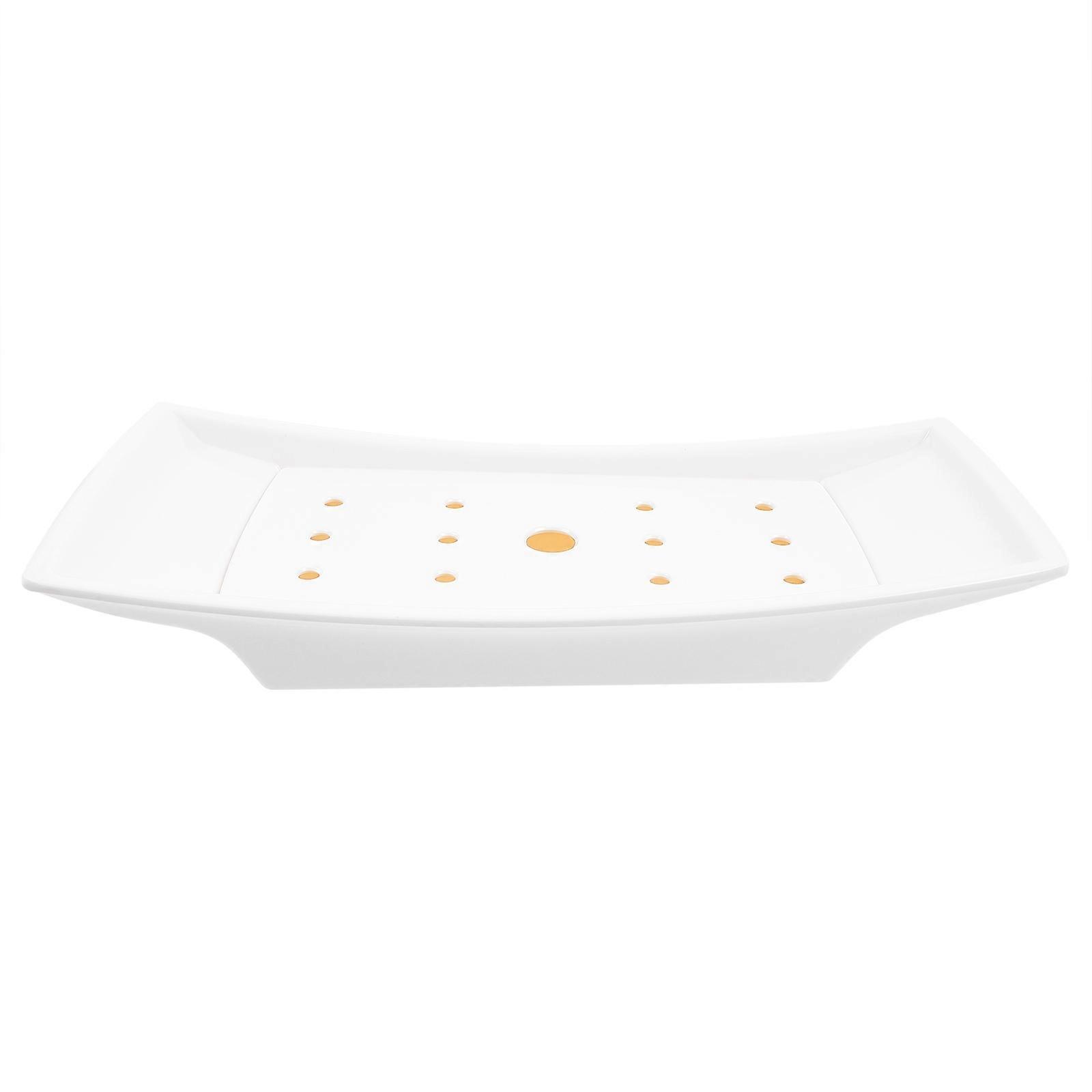 White Serving Tray for Food Storage Use and Easy to Maintain 1PC