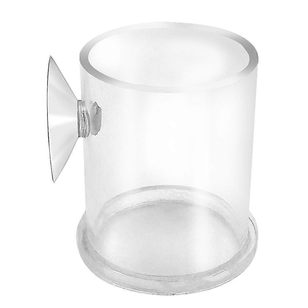 Fish Tank Feeder Kit Fish Feeder Round Shape Aquarium Maintenance Acrylic 40mm Bottom Net Fish Feeding 1Pack