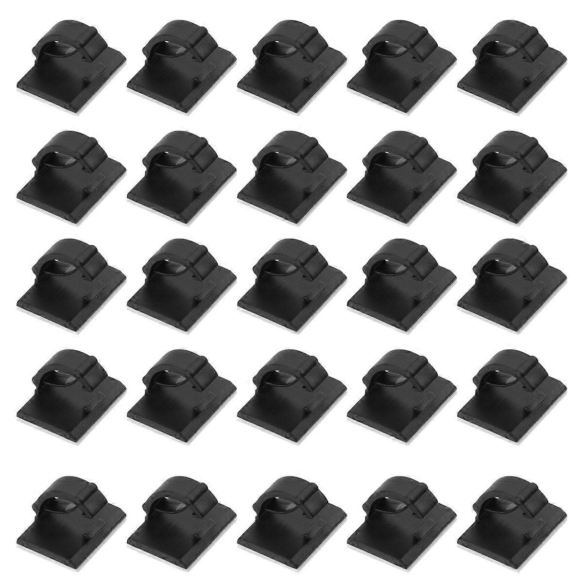 Wire Organizer Cable Manager Convenient Wire Fixing Tool for Factory Use 2x1.5cm Black Color Wire Management 100Pcs