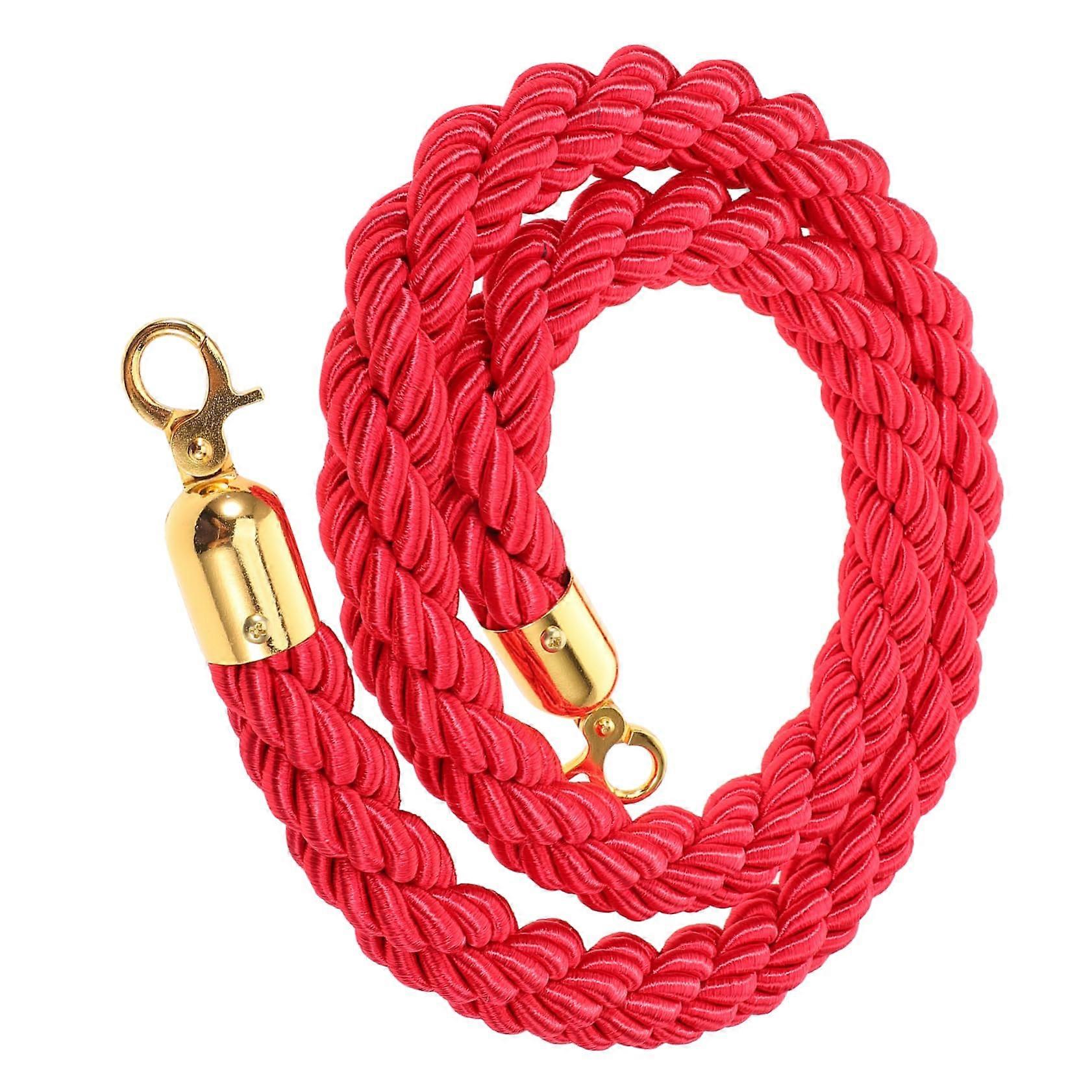 Queue Barrier Rope with Metal Clips for Crowd Control