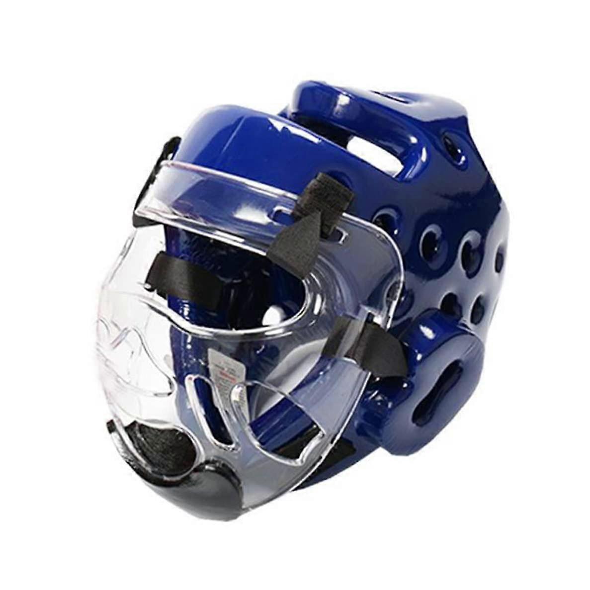 Blue M Boxing Head Guard for Children Kickboxing Full Face Helmet Training Sparring Head Guard Karate Sanda Helmet Sparring Head Guard Full Face