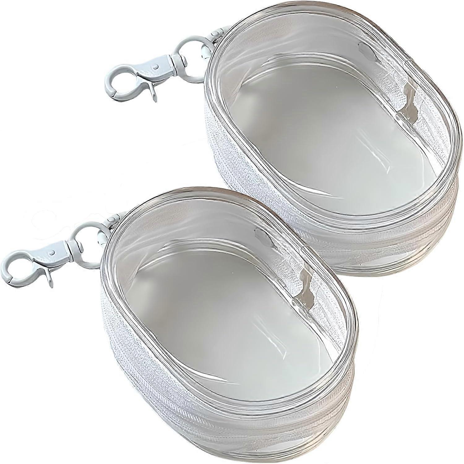 2pcs Charging Cable Storage Bag,Transparent Compact Organizer