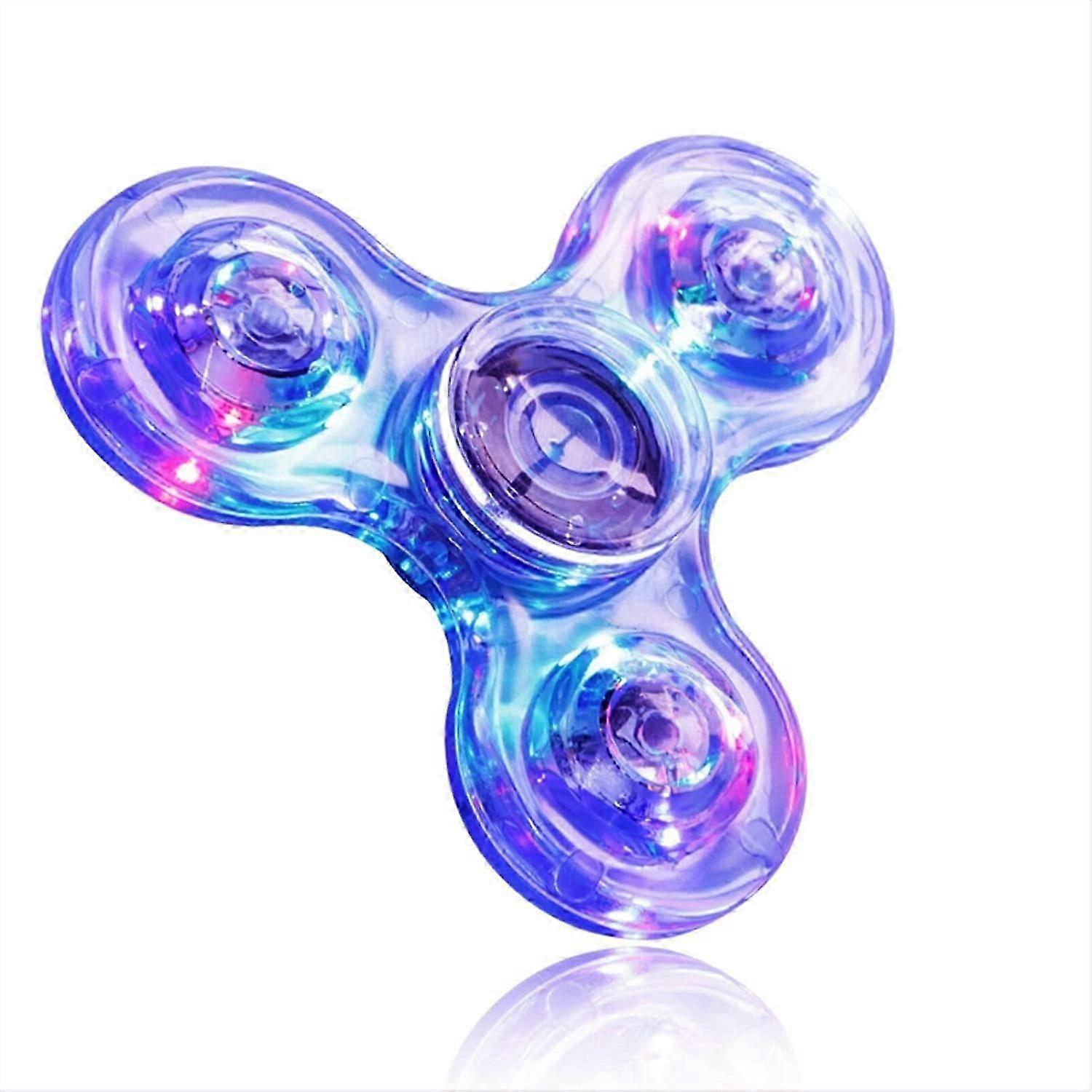 Light Fidget Spinner, Light Fidget Finger Toy Hand Spinner -Stress Reduction and Anxiety Relief Hand Spinner for Children,blue