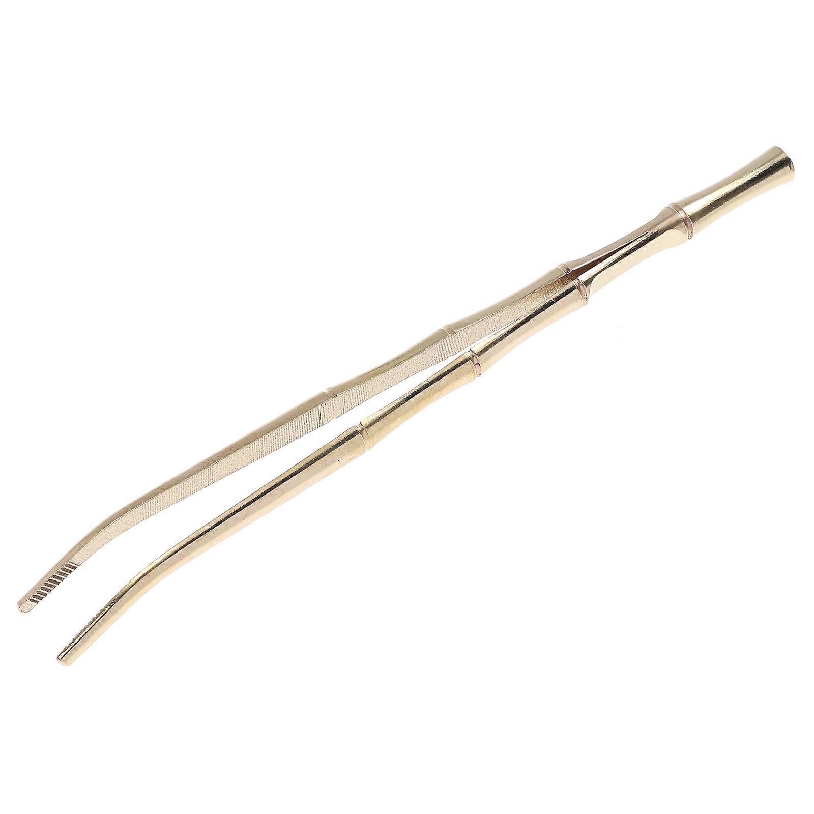 Golden Copper Tea Tweezers for Home Use Ergonomic Design and Safe 7 inches
